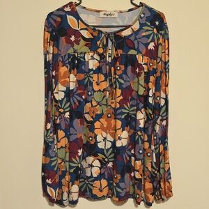 Haptics Women's Vibrant Floral Blouse